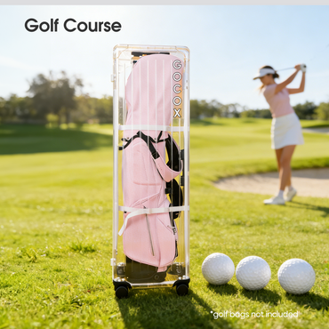 Hard Golf Travel Case 4 Wheels Transparent White (Pre-order) 