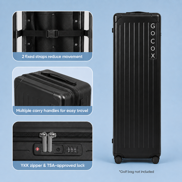 Hard Golf Travel Case 4 Wheels  Black (Pre-order) 
