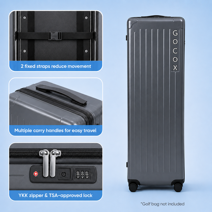 Hard Golf Travel Case 4 Wheels  Grey(Pre-order) 